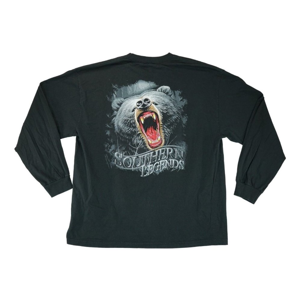 Southern Legends Shirt‎ Adult Long Sleeve Outdoor Bear Print Size 2XL